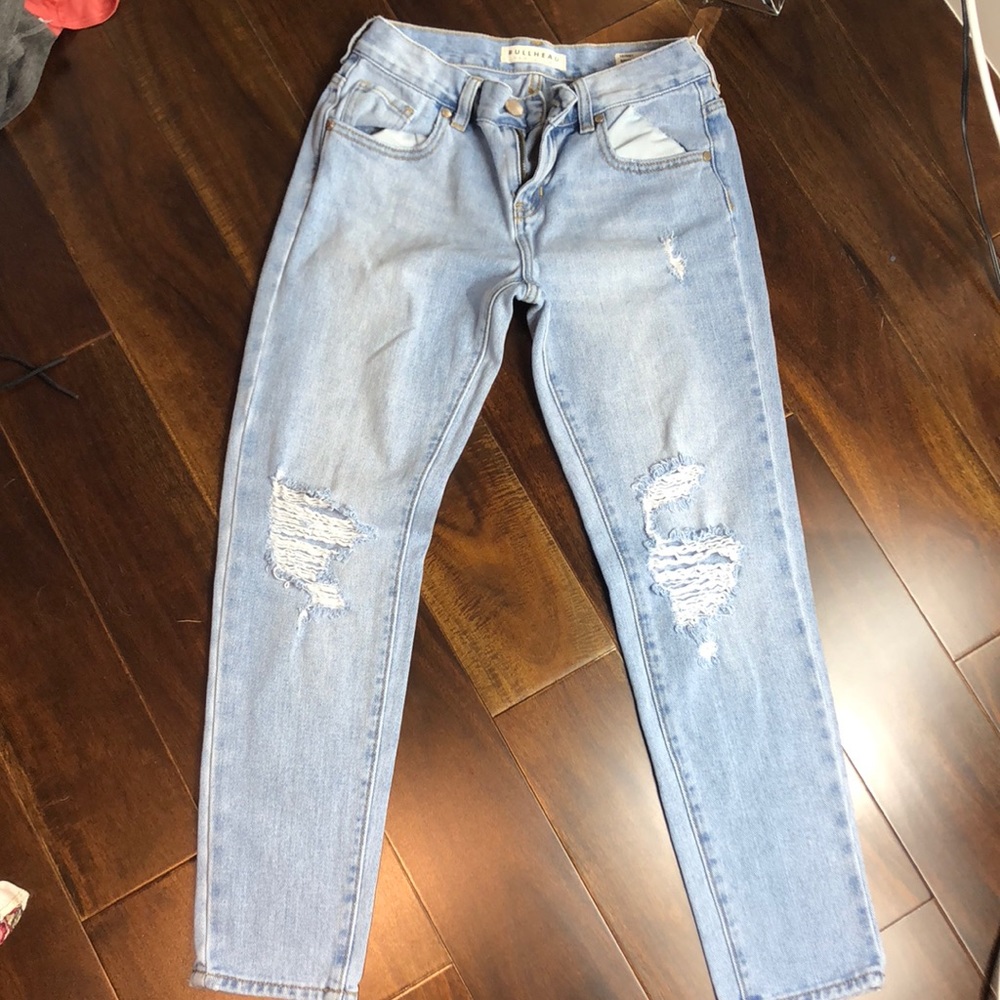 Bullhead Denim Lightwash Skinny Boyfriend Jeans